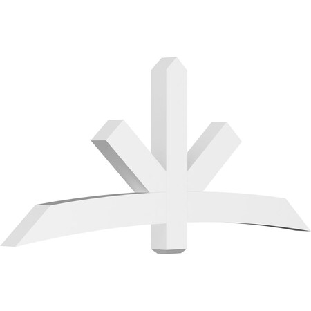 Ekena Millwork Alberta Architectural Grade PVC Gable Bracket, 84"W x 35"H x 4"D x 6"F, 10/12 Pitch GBP084X35X0406ALB00